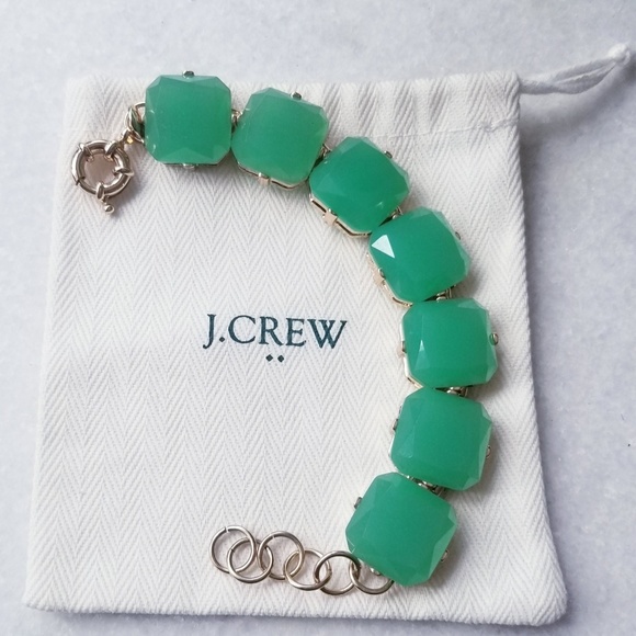 J. Crew Jewelry - J.Crew green Bold Resin gemstone bracelet